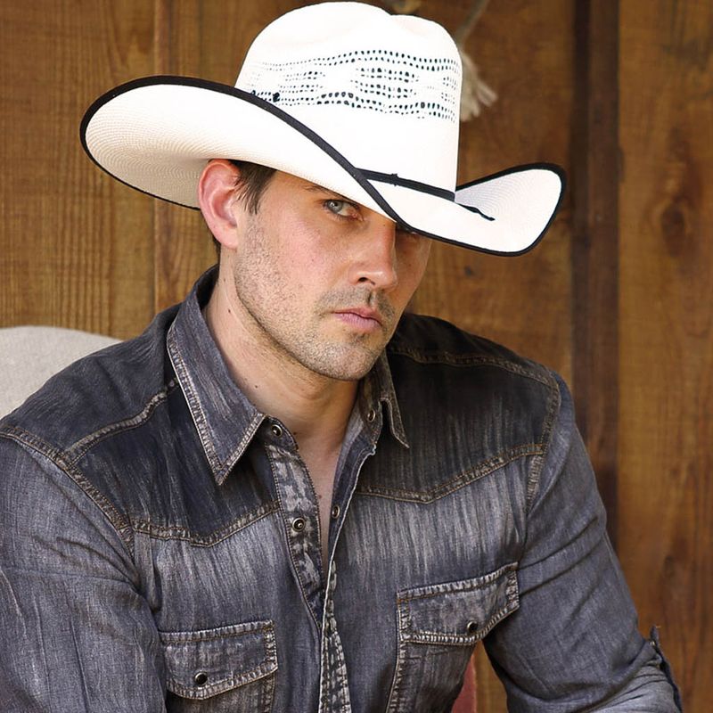 Ashton - Hvit Cowboyhatt