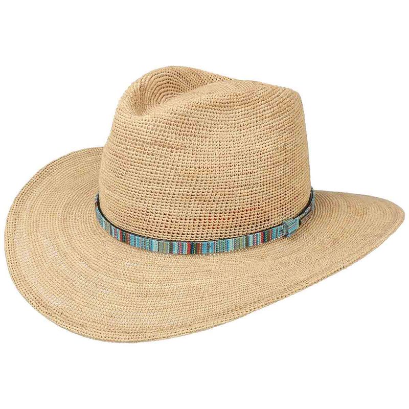 Stetson Crochet Raffia Stråhatt