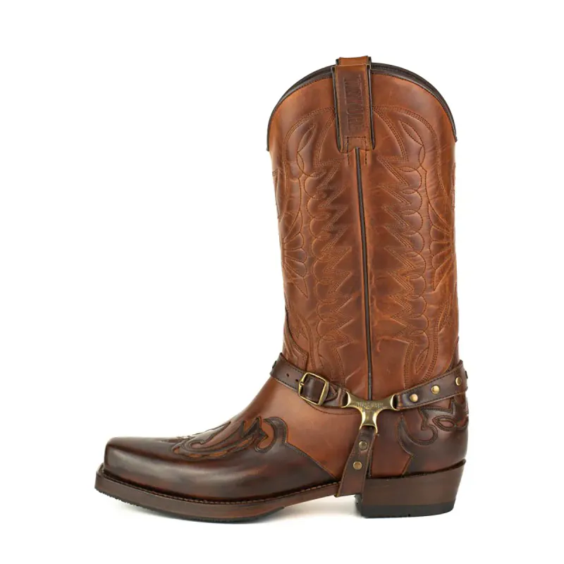 Old Manchado Pull Grass Castano 2660 – Square Toe Cowboy Boots