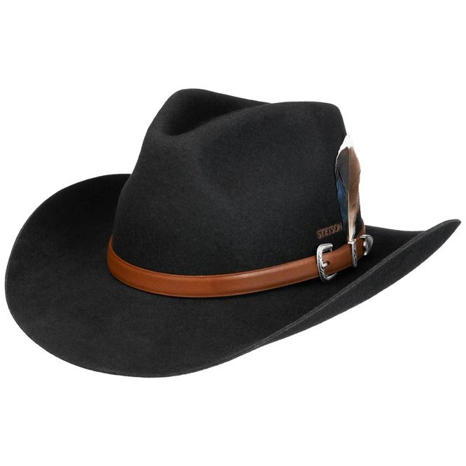 Hovedbilde Stetson Limington Svart Cowboyhatt