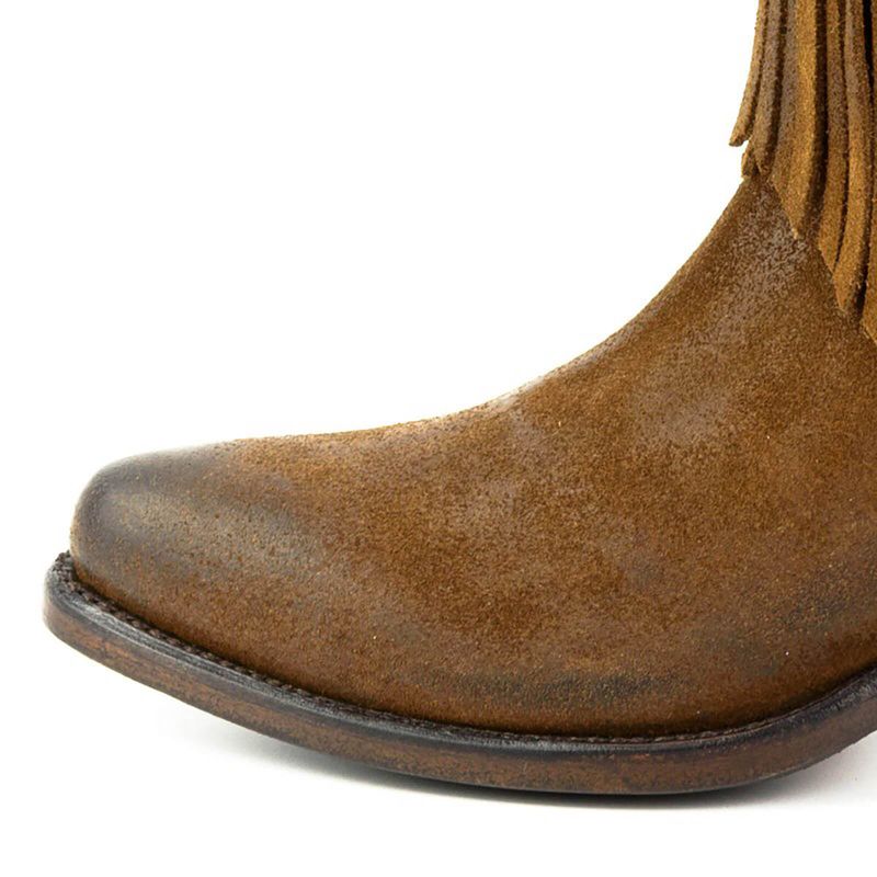 Mayura Atenea Ankelhøye Cowgirl Boots Med Frynser - Afelpado Tabaco 