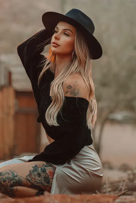Hovedbilde Rancher Fedora Hatt - Svart