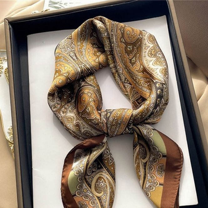 Hovedbilde Western bandana skjerf – brun paisley